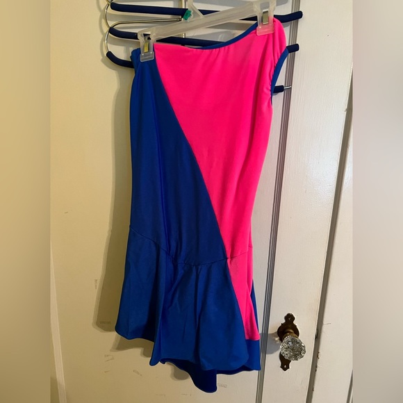 Lucky S Pink/Blue Figure Skating Practice dress - Picture 1 of 6